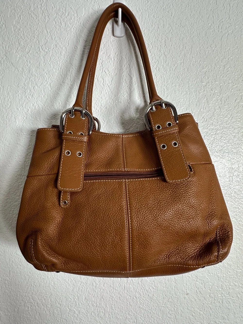 Tignanello Pebble Leather Satchel - Picture 2 of 14